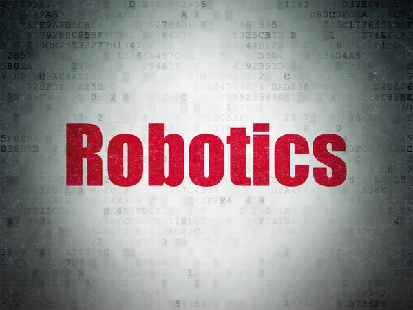 Wissenschaftskonzept: Robotik auf digitalem Papierhintergrund — Stockfoto