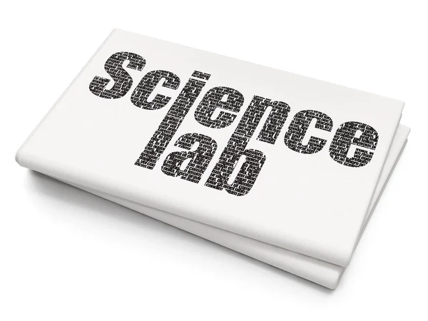 Concetto scientifico: Science Lab su sfondo Blank Newspaper — Foto Stock