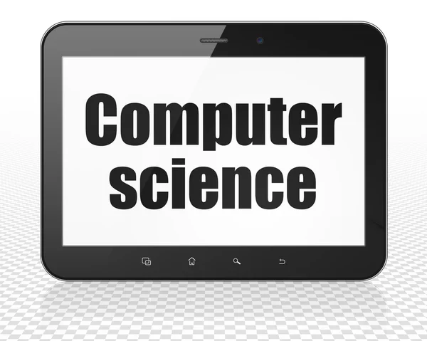 Conceito de ciência: Tablet PC Computador com Ciência da Computação em exibição — Fotografia de Stock