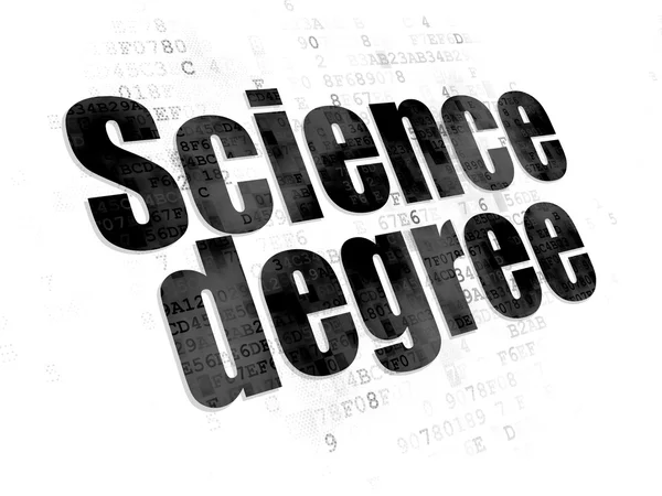 Concept scientifique : Diplôme en sciences sur fond numérique — Photo