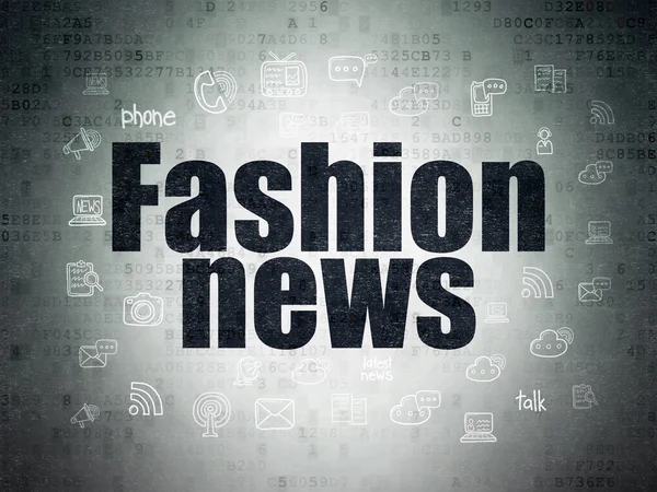 Concetto di notizie: Fashion News su sfondo Digital Paper — Foto Stock