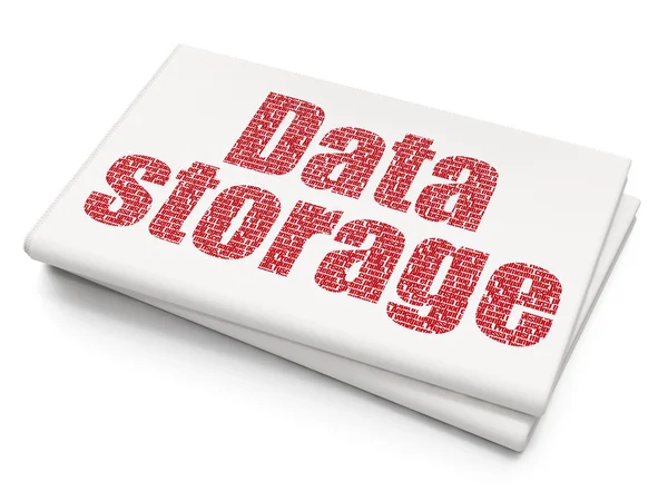 Data concept: Data Storage on Blank Newspaper background — Stock Photo, Image