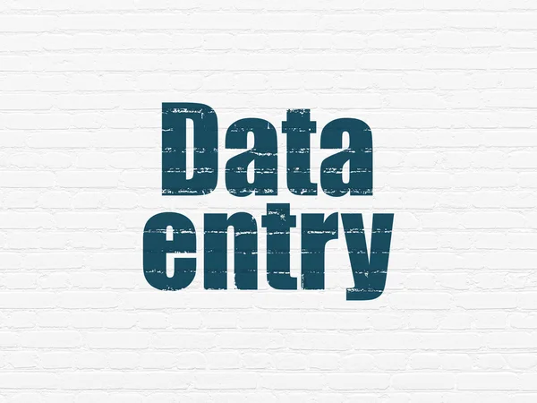 Data concept: Data Entry on wall background — Stock Photo, Image