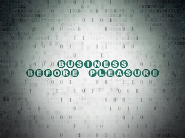 Finance concept: Business Before pleasure on Digital Paper