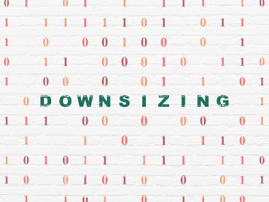 Ekonomi kavramı: duvar arka plan üzerinde küçülme