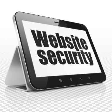 Web design concept: Tablet Computer with Website Security
