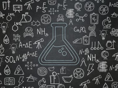 Bilim kavramı: okul yönetimi arka plan üzerinde Flask