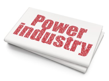 Industry concept: Power Industry on Blank Newspaper background