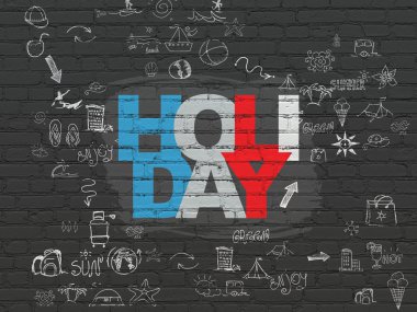 Seyahat kavramı: Duvarda tatil arkaplanı