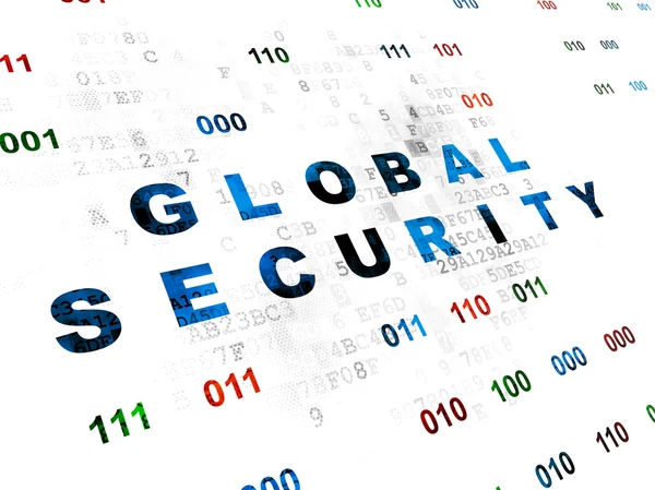 Sicherheitskonzept: Globale Sicherheit vor digitalem Hintergrund — Stockfoto