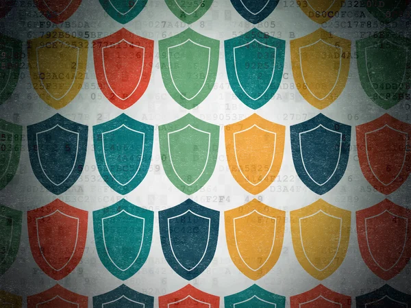 Security concept: Shield icons on Digital Paper background — Stockfoto