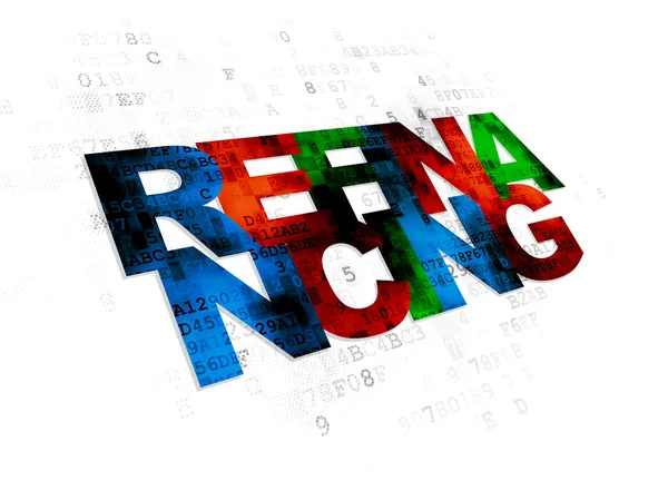 Finance concept: Refinancing on Digital background — Stockfoto