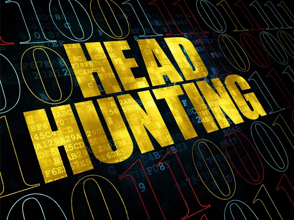 Concepto financiero: Head Hunting sobre fondo digital —  Fotos de Stock