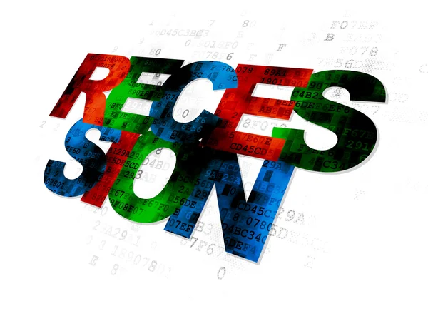 Business concept: Recession on Digital background — Stockfoto