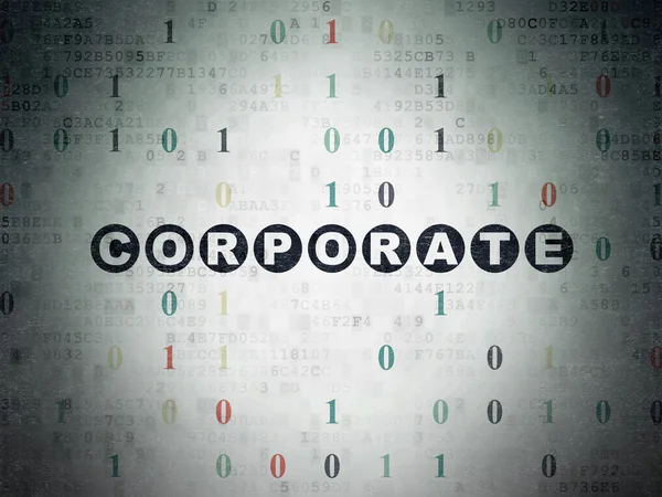 Business concept: Corporate on Digital Paper background — Stock fotografie