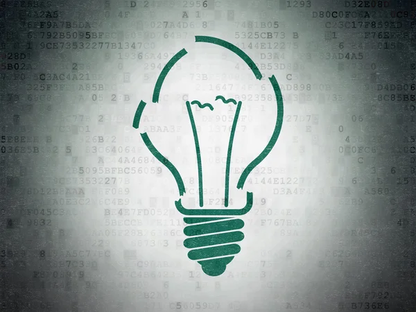 Business concept: Light Bulb on Digital Paper background — Stock Photo, Image