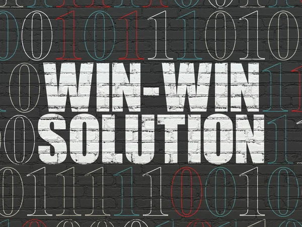 Concept de finance : Win-win Solution sur fond de mur — Photo