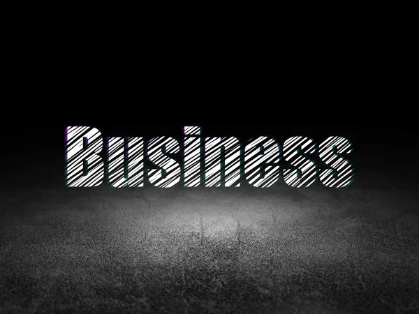 Concept de finance : Business in grunge dark room — Photo