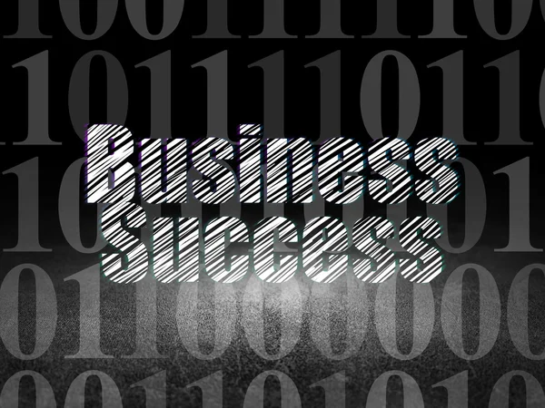 Business concept: Business Success in grunge dark room — Stockfoto