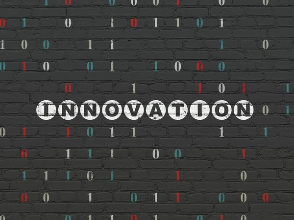 Концепція бізнесу: інновації на фоні стіни — стокове фото