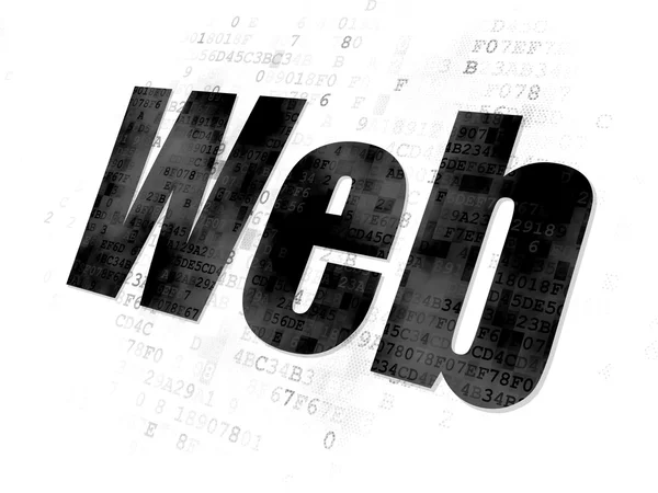 Concetto di sviluppo Web: Web su sfondo digitale — Foto Stock