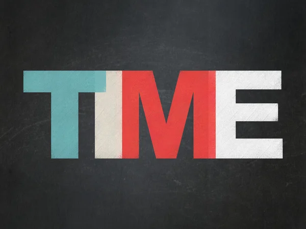 Concepto de tiempo: Tiempo en el fondo de la junta escolar — Foto de Stock