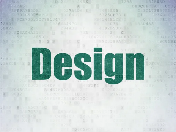 Conceito de publicidade: Design sobre fundo de papel digital — Fotografia de Stock