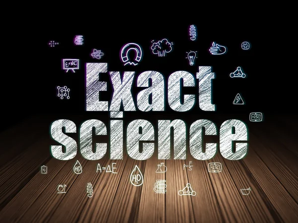 Concepto de ciencia: Ciencia exacta en sala oscura grunge — Foto de Stock