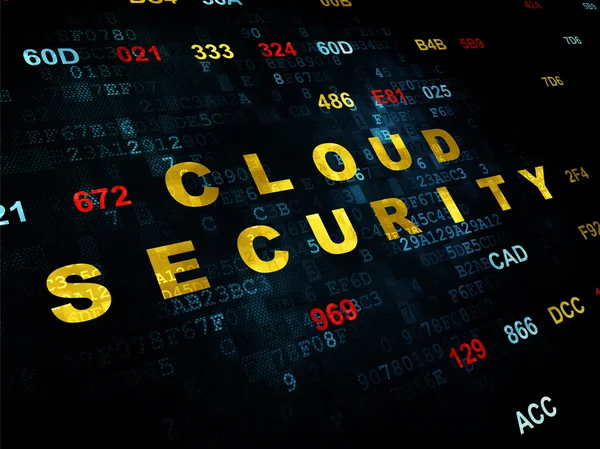Concetto di rete cloud: sicurezza cloud su sfondo digitale — Foto Stock