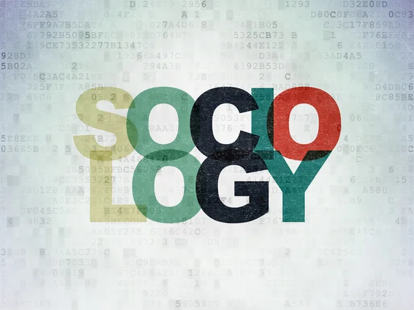Studying concept: Sociology on Digital Paper background — Stock fotografie