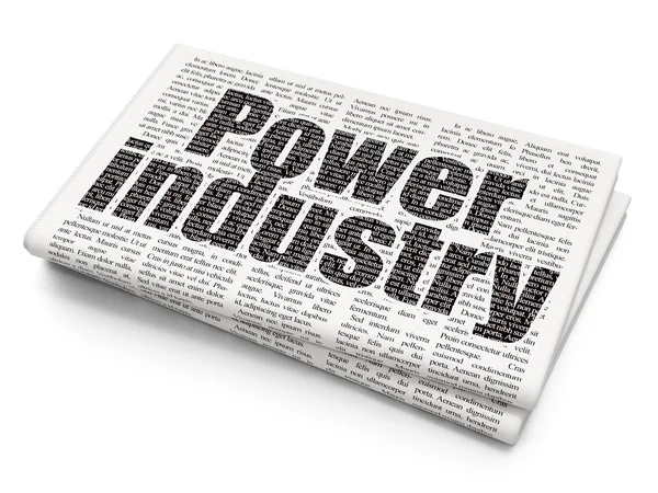 Industry concept: Power Industry on Newspaper background — Stock fotografie