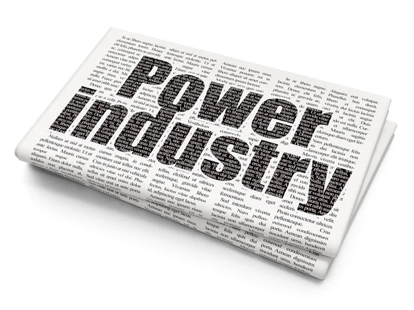 Concept de l'industrie : Power Industry sur fond de journal — Photo