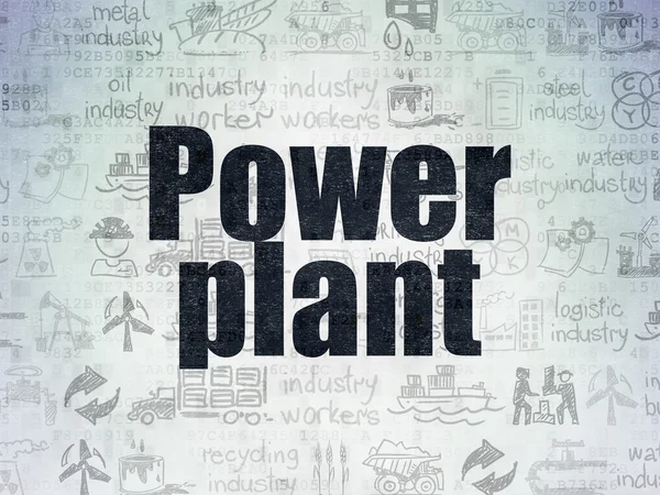 Manufacuring concept: Power Plant on Digital Paper background — Φωτογραφία Αρχείου