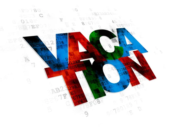 Vacation concept: Vacation on Digital background — Stok fotoğraf