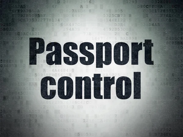 Concetto turistico: controllo dei passaporti su sfondo carta digitale — Foto Stock