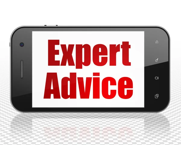 Conceito de lei: Smartphone com Expert Advice em exibição — Fotografia de Stock
