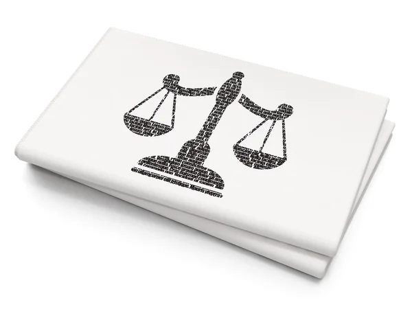 Law concept: Scales on Blank Newspaper background — 图库照片