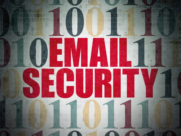 Concetto di sicurezza: sicurezza e-mail su sfondo carta digitale — Foto Stock