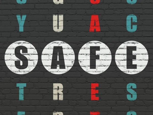 Safety concept: word Safe in solving Crossword Puzzle — Stock Photo, Image