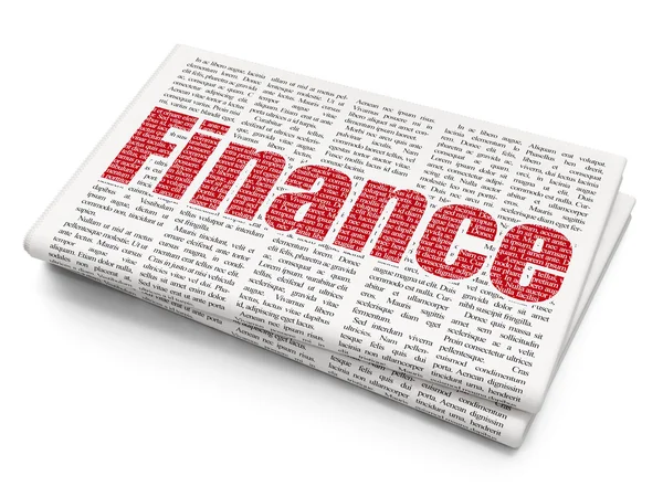 Concept d'entreprise : Finance sur fond de journal — Photo