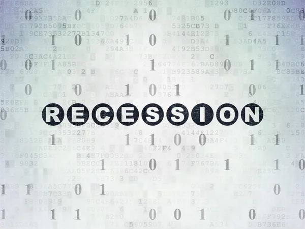 Finance concept: Recession on Digital Paper background — Stockfoto
