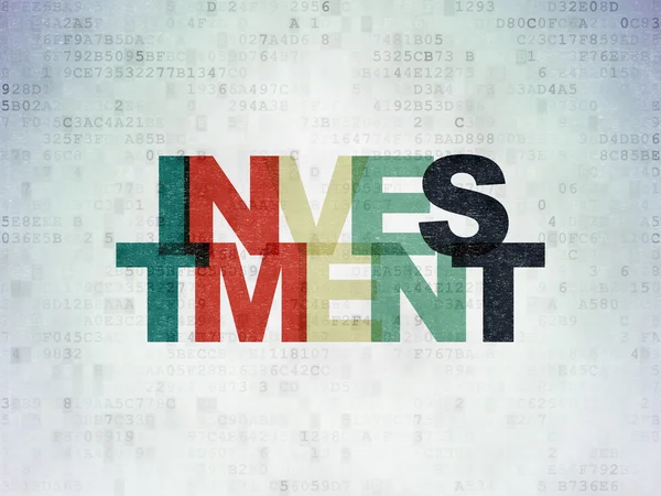 Affärsidé: investeringar på digitala papper bakgrund — Stockfoto