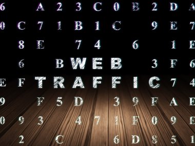 Web tasarım konsepti: grunge karanlık odada Web trafiği