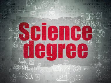 Science concept: Science Degree on Digital Paper background