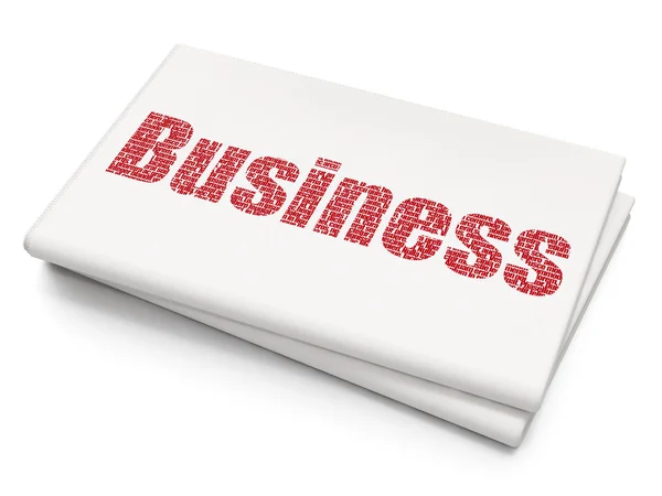 Business concept: Business on Blank Newspaper background — Zdjęcie stockowe