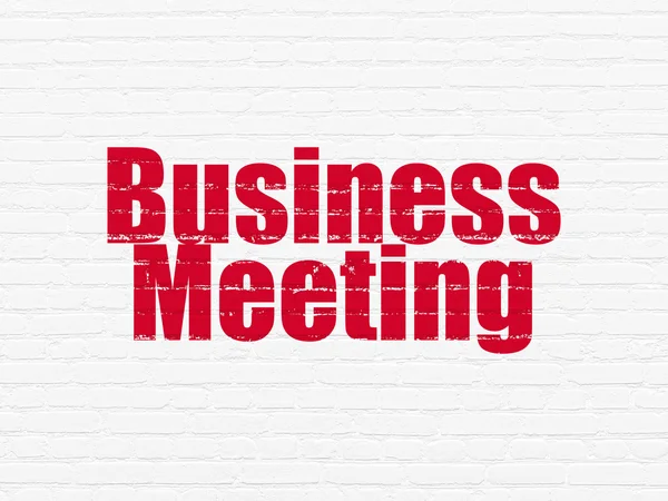 Business concept: Business Meeting sullo sfondo della parete — Foto Stock