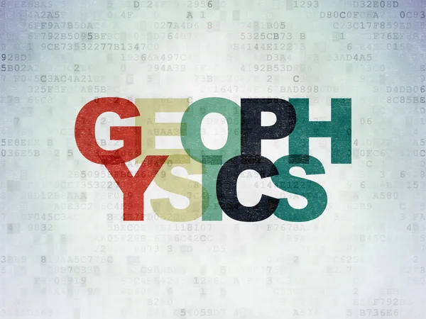 Conceito de ciência: Geofísica sobre fundo de papel digital — Fotografia de Stock