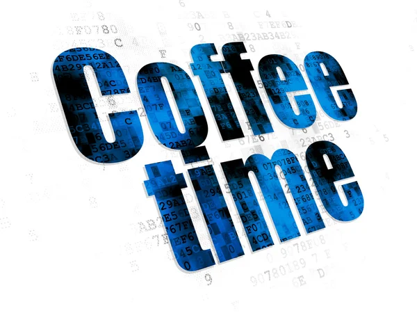 Timeline concept: Coffee Time on Digital background — Stock Photo, Image