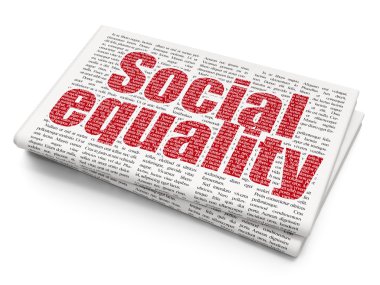 Politics concept: Social Equality on Newspaper background