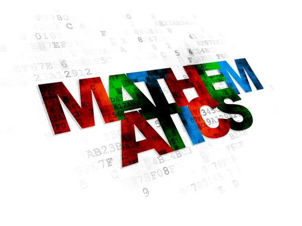 Понятие обучения: Математика на цифровом фоне — стоковое фото